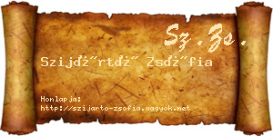 Szijártó Zsófia névjegykártya