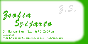 zsofia szijarto business card